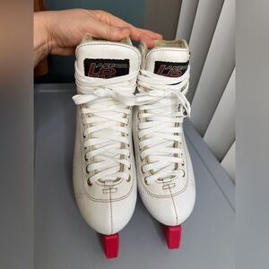 Lake Placid Alpine 800 White Gold Figure Ice Skates Size 5